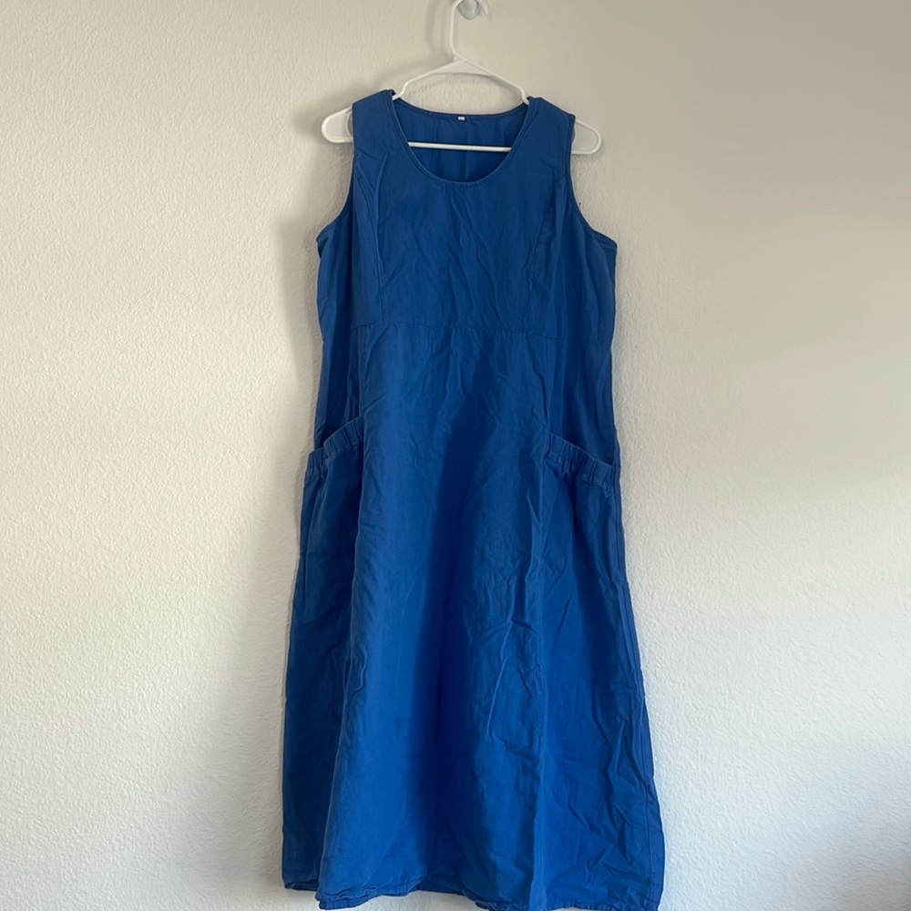 Blue Dress With Pockets